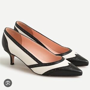 J. Crew Sophia Leather Spectator Pump